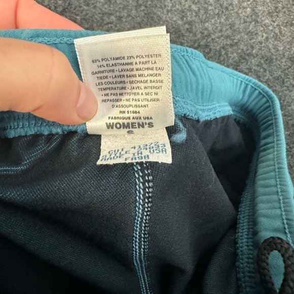 Patagonia Hiking Outdoor pants turquoise blue Size Small Zip Ankle - Picture 4 of 8